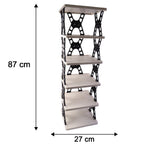 ALVENZA Multipurpose Foldable 6 Layer Storage Rack – Space-Saving Home Organizer