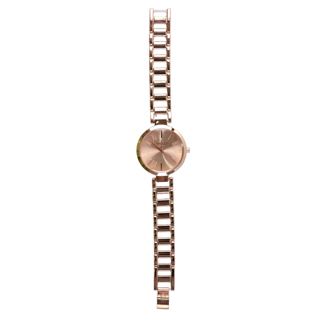 Women’s Rose Gold Round Dial Watch – Elegant & Stylish Timepiece