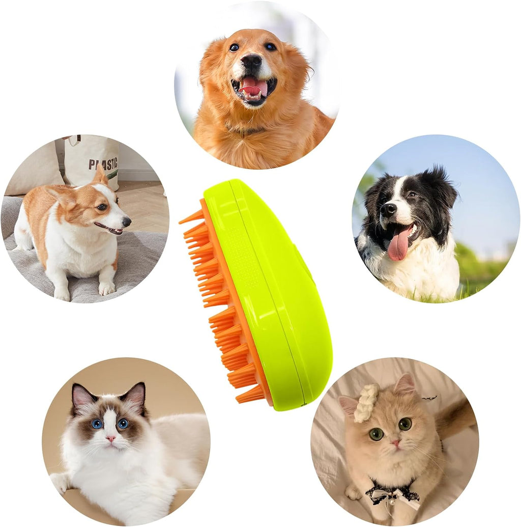 Cat Steamy Brush 3-in-1 Pet Grooming & Hair Removal Tool