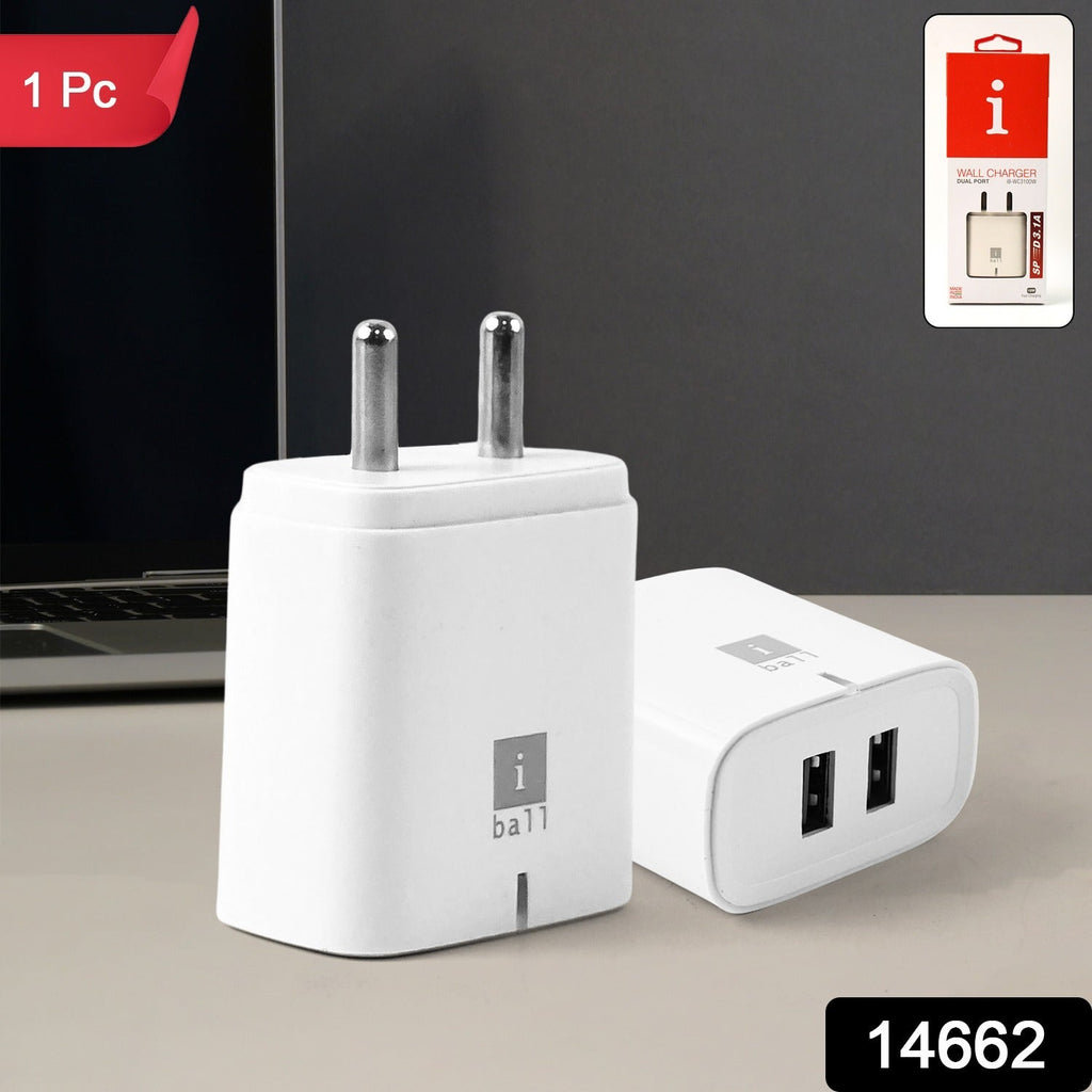 ALVENZA Dual USB Wall Charger 5V/3.1A – Fast & Compact Power Adapter