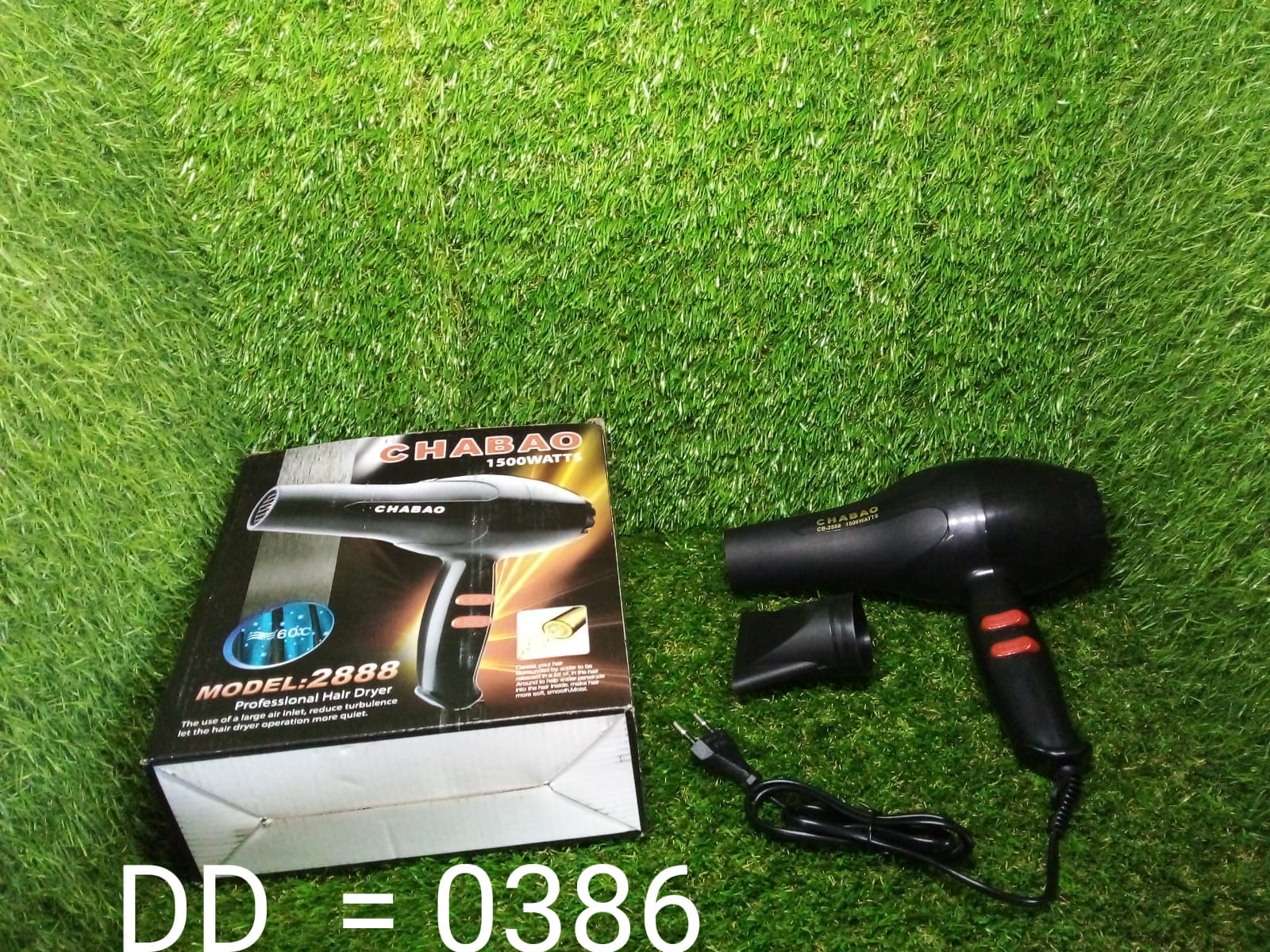 Professional Hair Dryer – 1500W Hot & Cold, Black | Calm & Curl