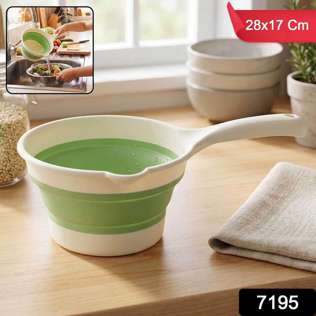 Foldable Water Dipper Space-Saving, Easy Pouring & Versatile - Side View