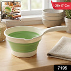 Foldable Water Dipper Space-Saving, Easy Pouring & Versatile - Side View