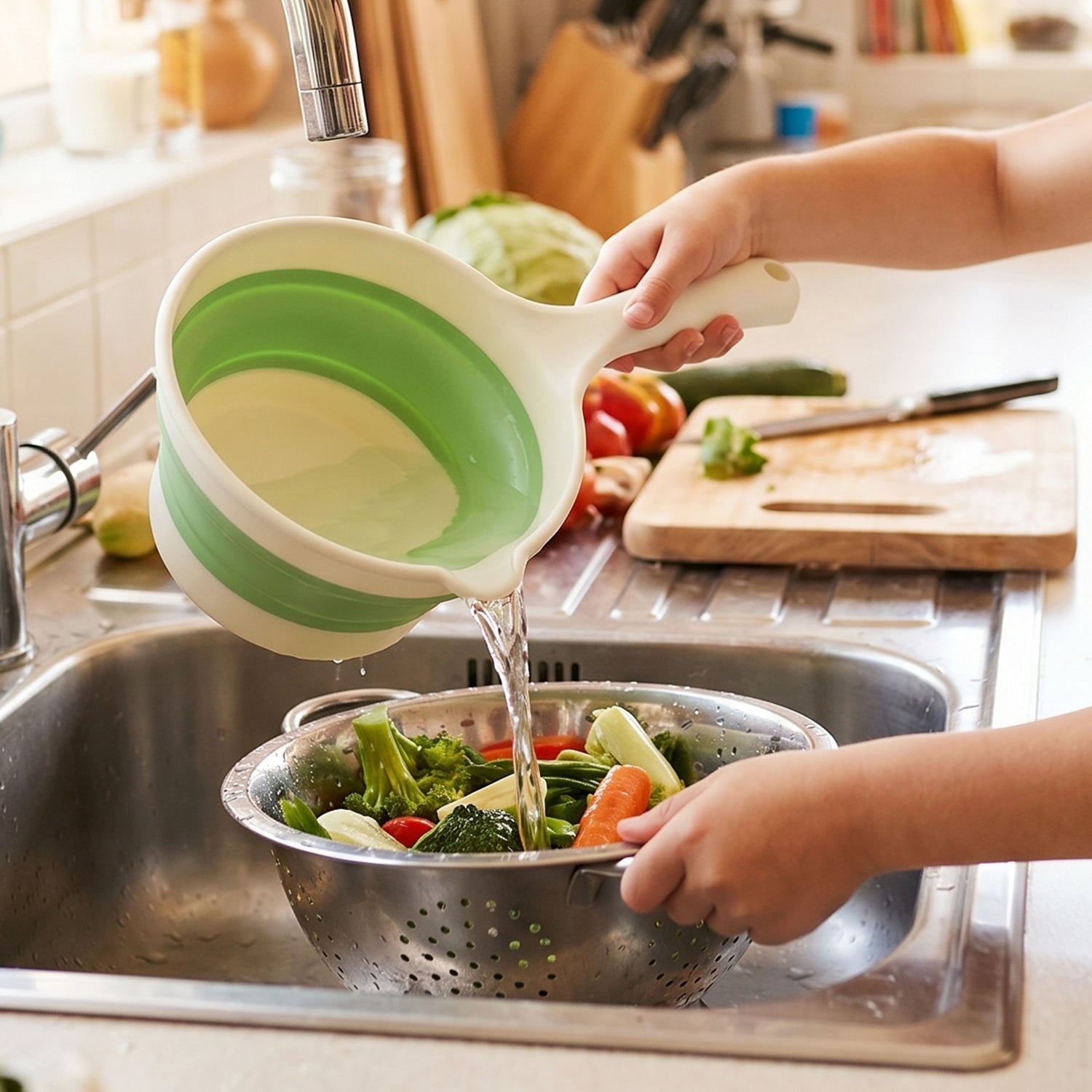 Foldable Water Dipper Space-Saving, Easy Pouring & Versatile - Detail View 7