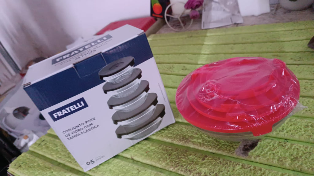 ALVENZA Glass Bowl Set – 5 Pcs Mixing & Storage with Lids | Organivo