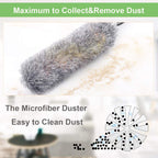 ALVENZA Microfiber Duster – 100-Inch Extendable Handle | Velvet Wipe