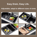 ALVENZA Expandable Dish Drainer – Stainless Steel Over Sink Rack | CookAura