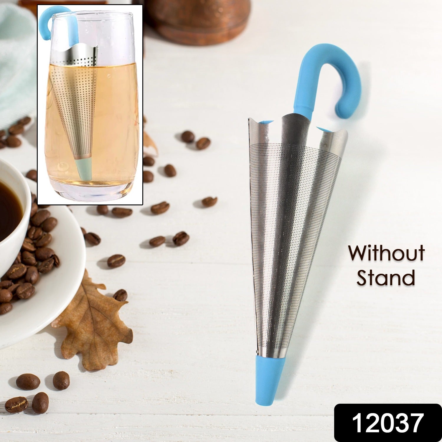 Umbrella Tea Strainer Cute Silicone Infuser for Loose Leaf | Siplix - Side View