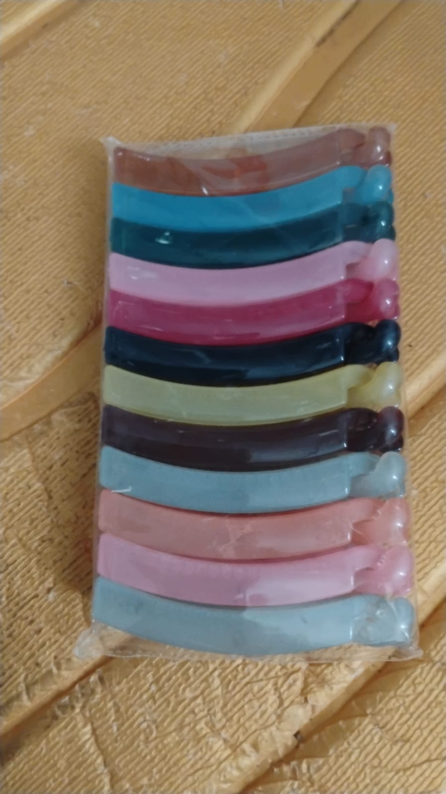 Banana Hair Clips Set – 12 Vibrant Multicolor Clips with Strong Grip