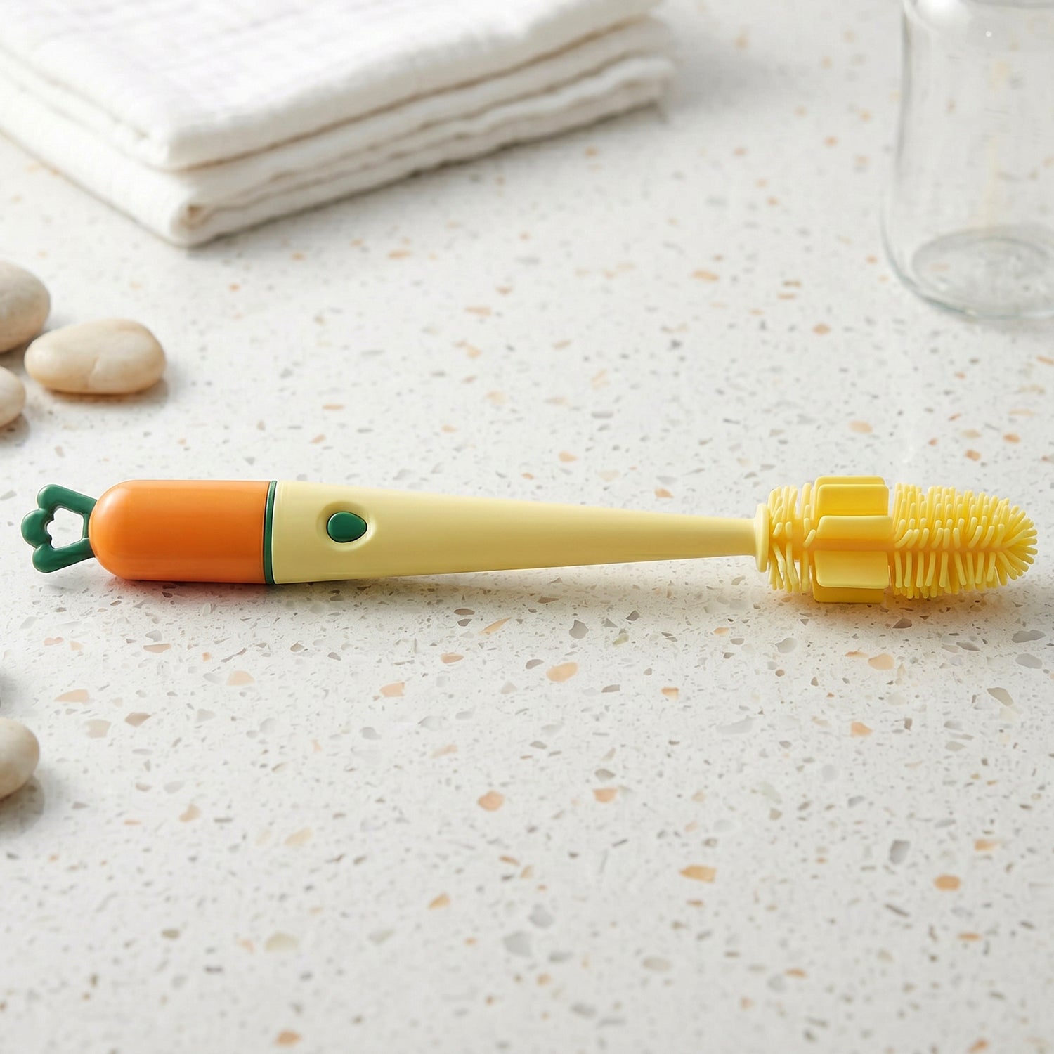 3 in 1 Bottle Cleaning Brush Gentle & Reusable with Silicone Head - Detail View 8