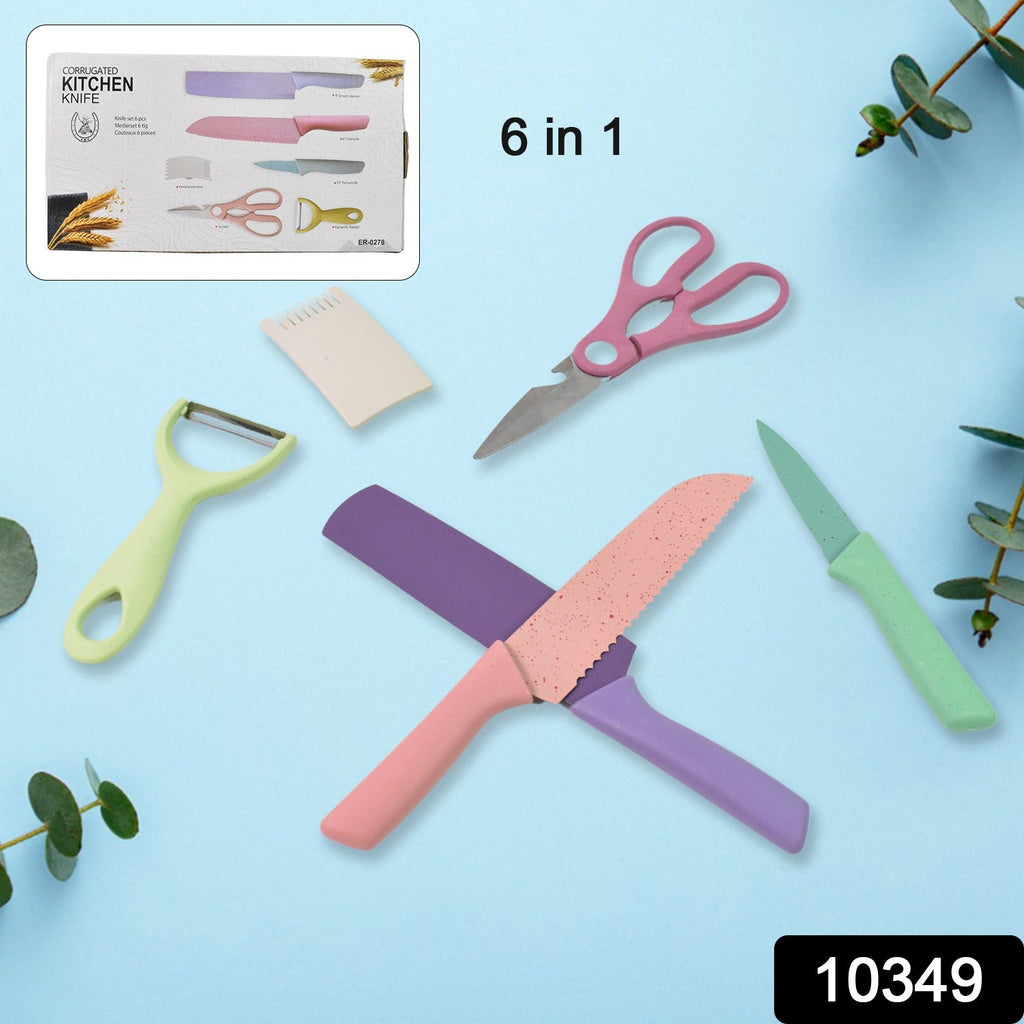Kitchen Knife Set Professional 6-Piece High Carbon Steel | CookAura - Side View