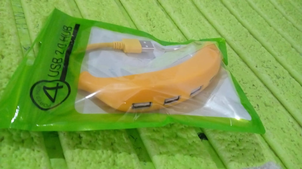 ALVENZA Banana Shape USB Hub – 4-Port 2.0 Splitter | Wiregenix