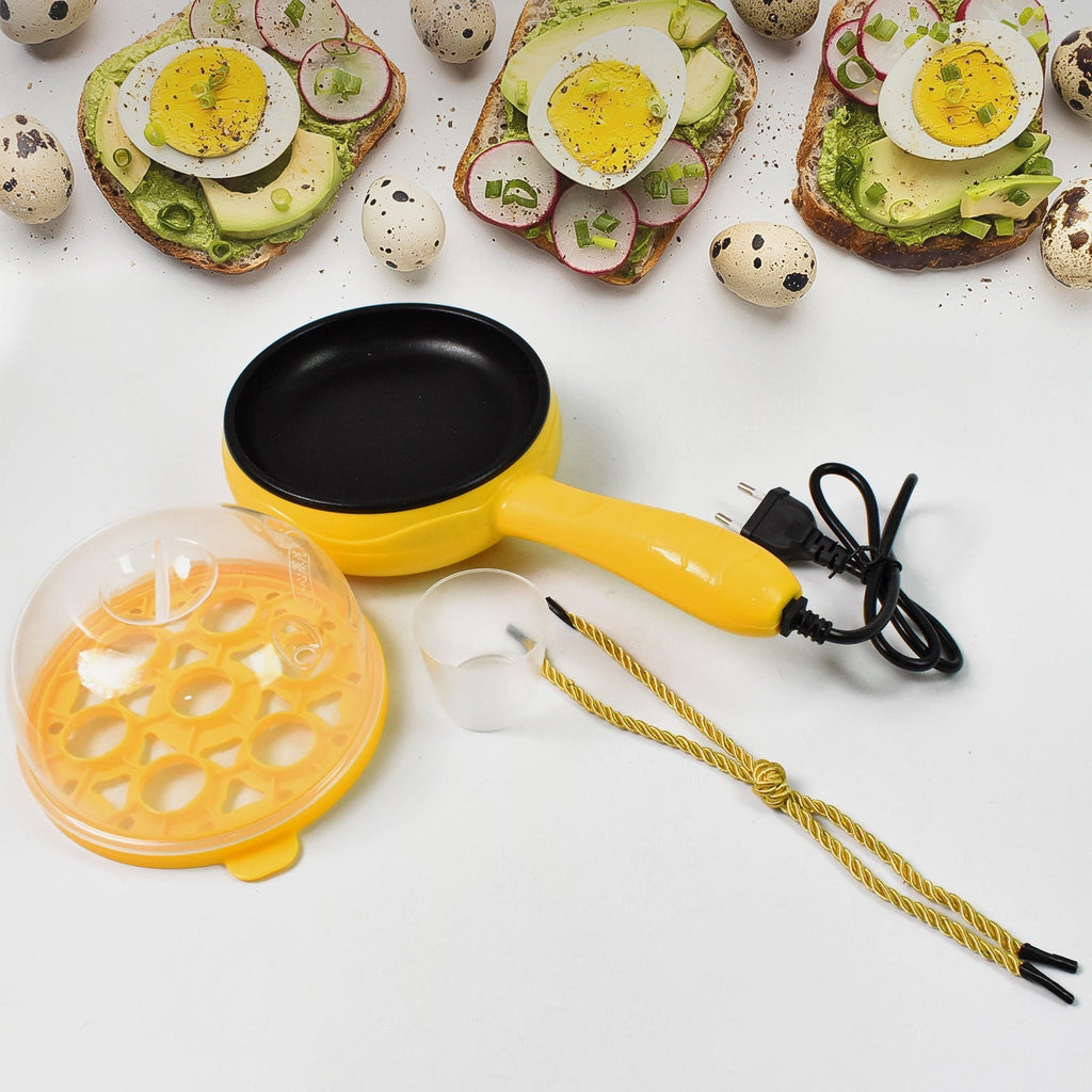 ALVENZA Electric Egg Boiler Frying Pan – 2-in-1 Non-Stick Cooker | Siplix