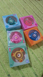 Kids LED Slap Bracelet Spinning Light-Up Cartoon | Little Fashionistas - Detail View 8