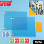 ALVENZA Mirror Protection Film Set – Anti-Fog & Waterproof 2-Piece 20×18 cm
