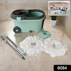 ALVENZA Spin Mop with Bucket – Steel Spin & Microfiber Heads | Ganesh