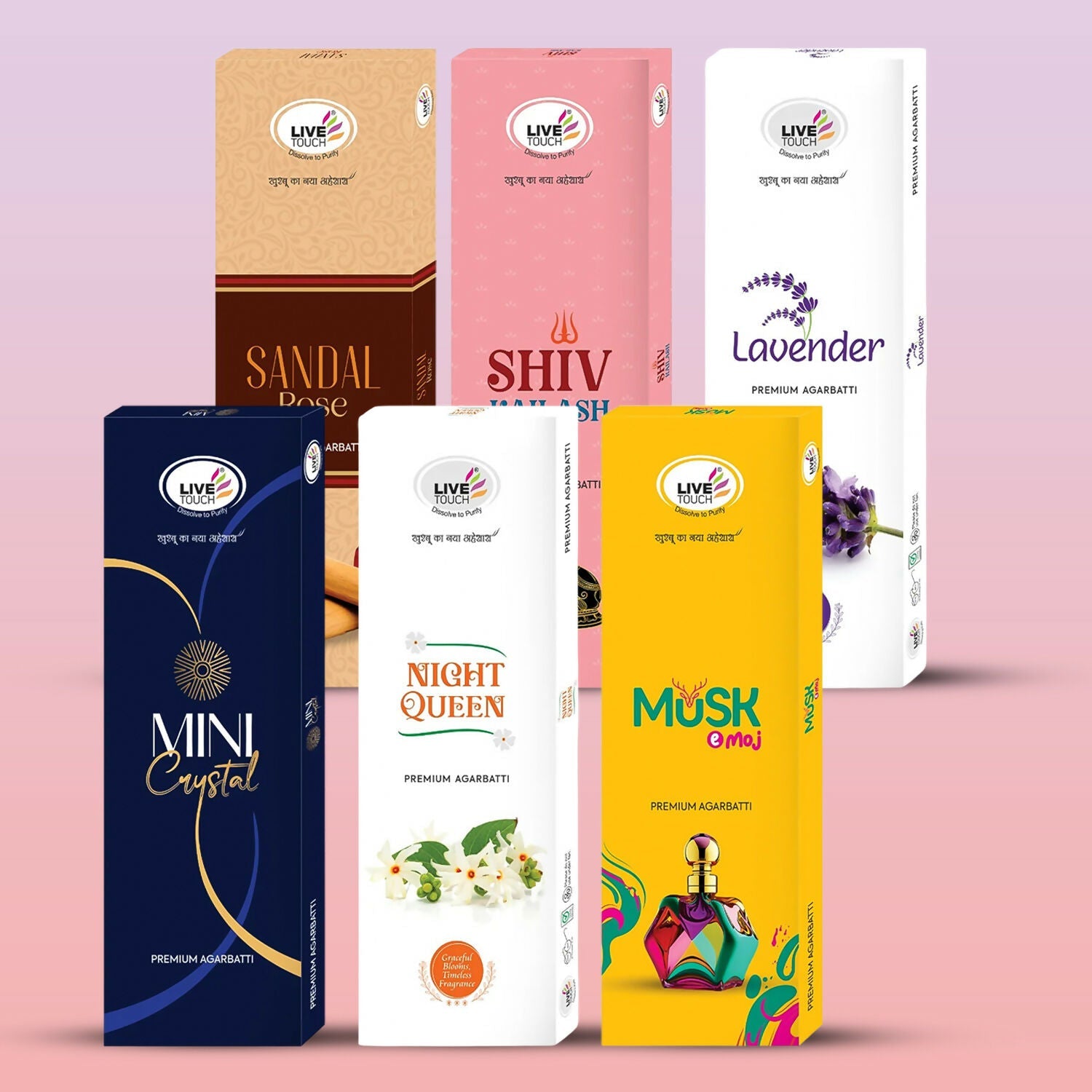 ALVENZA Premium Agarbatti 6-in-1 Combo Pack – Soothing Aromas for Puja & Home