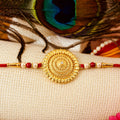 ALVENZA Rakshabandhan Rakhi – Elegant Gold & Pearl Design for Brothers