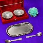 ALVENZA Silver Plated Bowl Set – Brass Serving Tray | Lunchie Bunchie