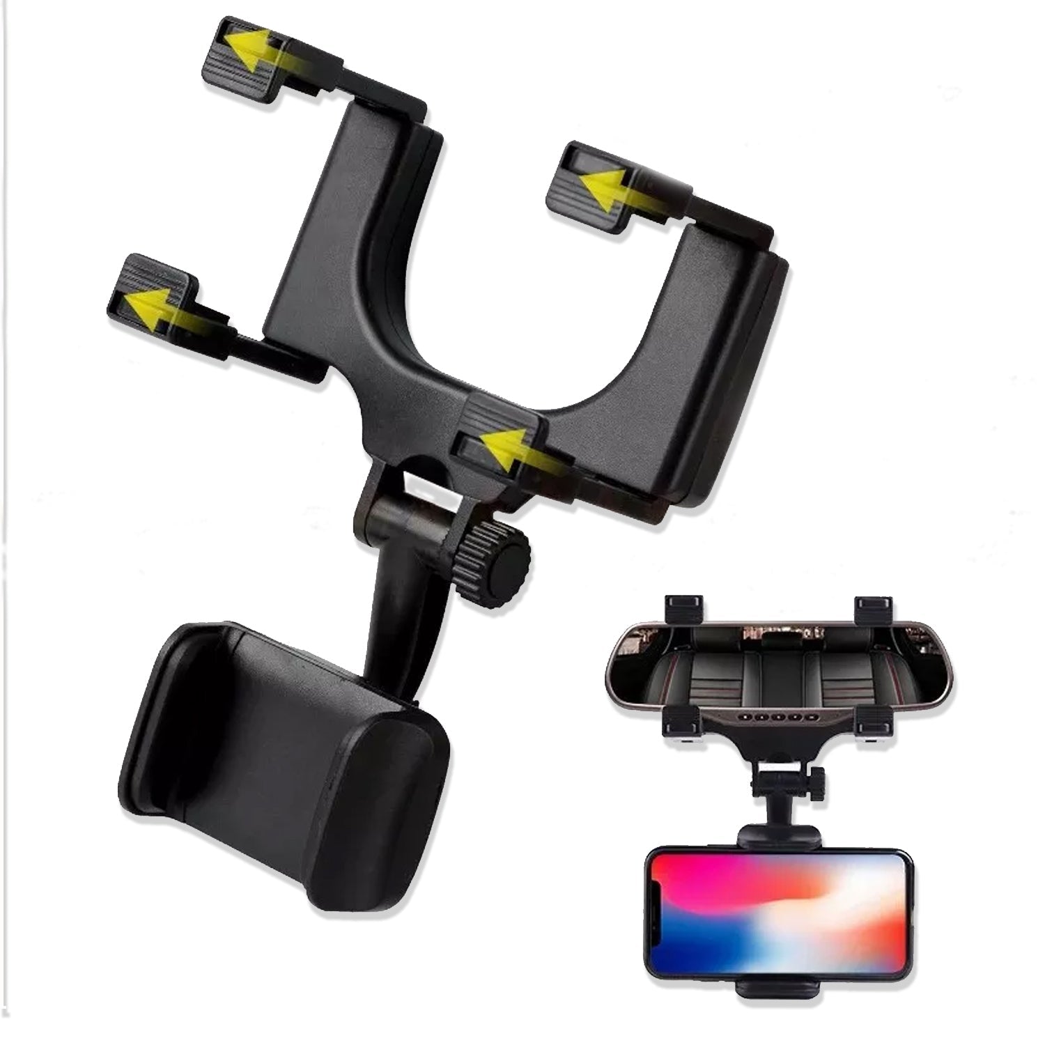 ALVENZA Car Rear View Mobile Holder – Universal Phone Mount | PHOBIA