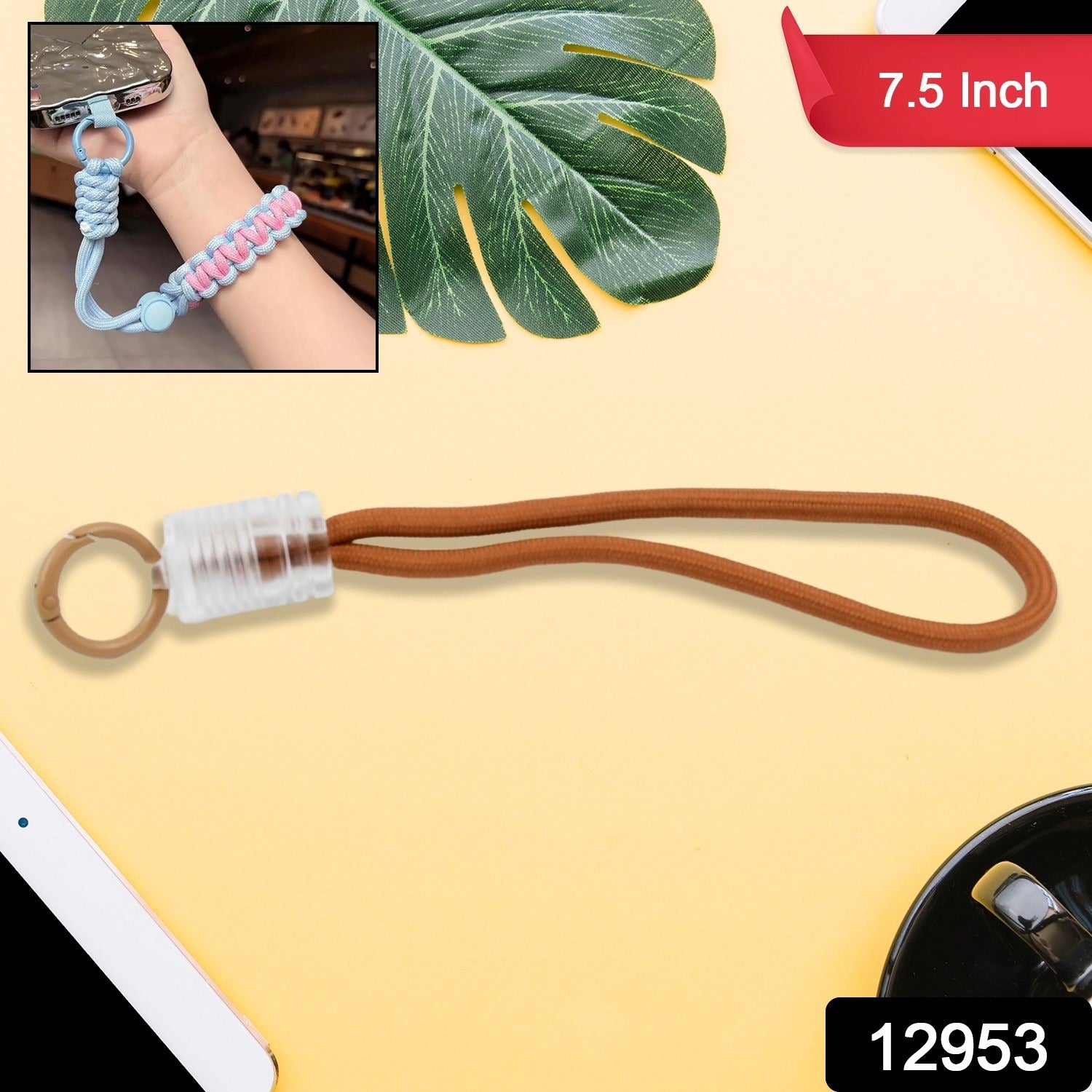 Mobile Phone Lanyard Secure Wrist Strap & Key Holder | Mobilon - Side View