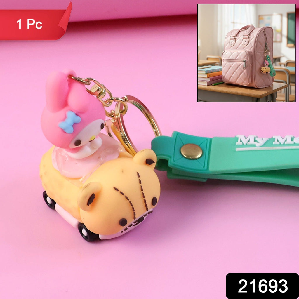 ALVENZA Cartoon Character Keychain – Cute Silicone Strap with Mini Toy Charm