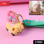 ALVENZA Cartoon Character Keychain – Cute Silicone Strap with Mini Toy Charm