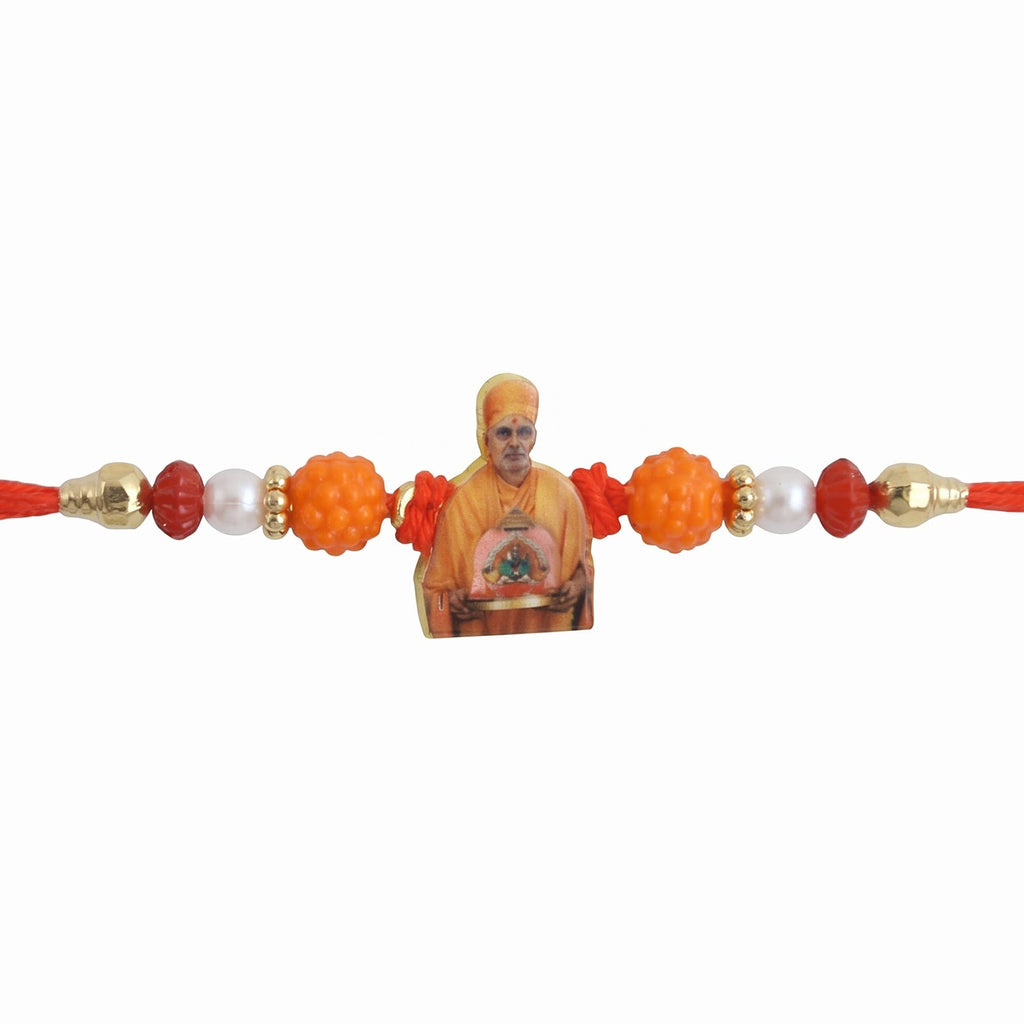 ALVENZA Pramukh Swami Maharaj Devotional Rakhi – Traditional Brother Gift