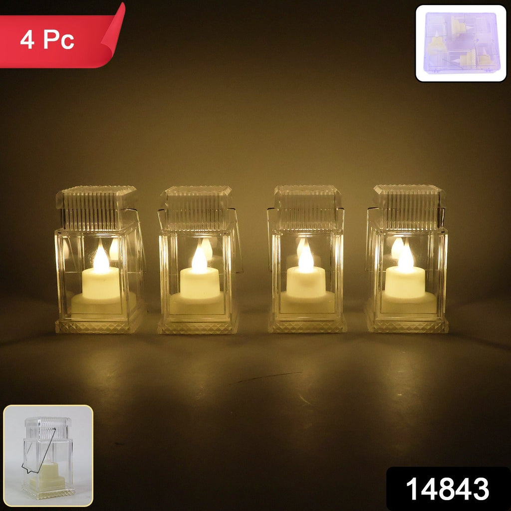 ALVENZA LED Flameless Lantern Candles – Safe Warm Glow Set of 4