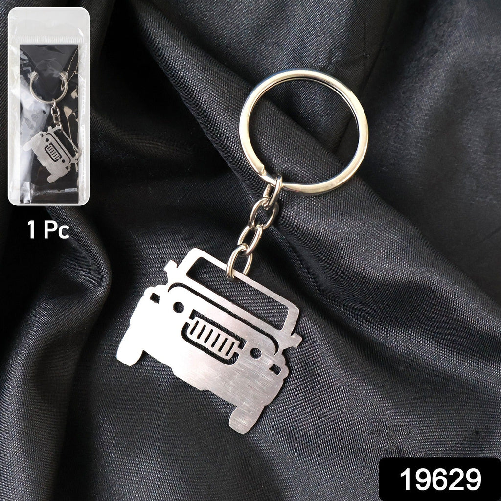 ALVENZA Metal Jeep Shape Keychain – Durable Stainless Steel Accessory