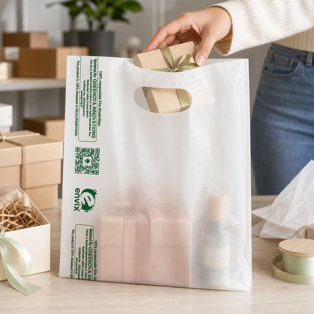 Eco-Friendly Compostable Carry Bag – Durable & Stylish Packaging