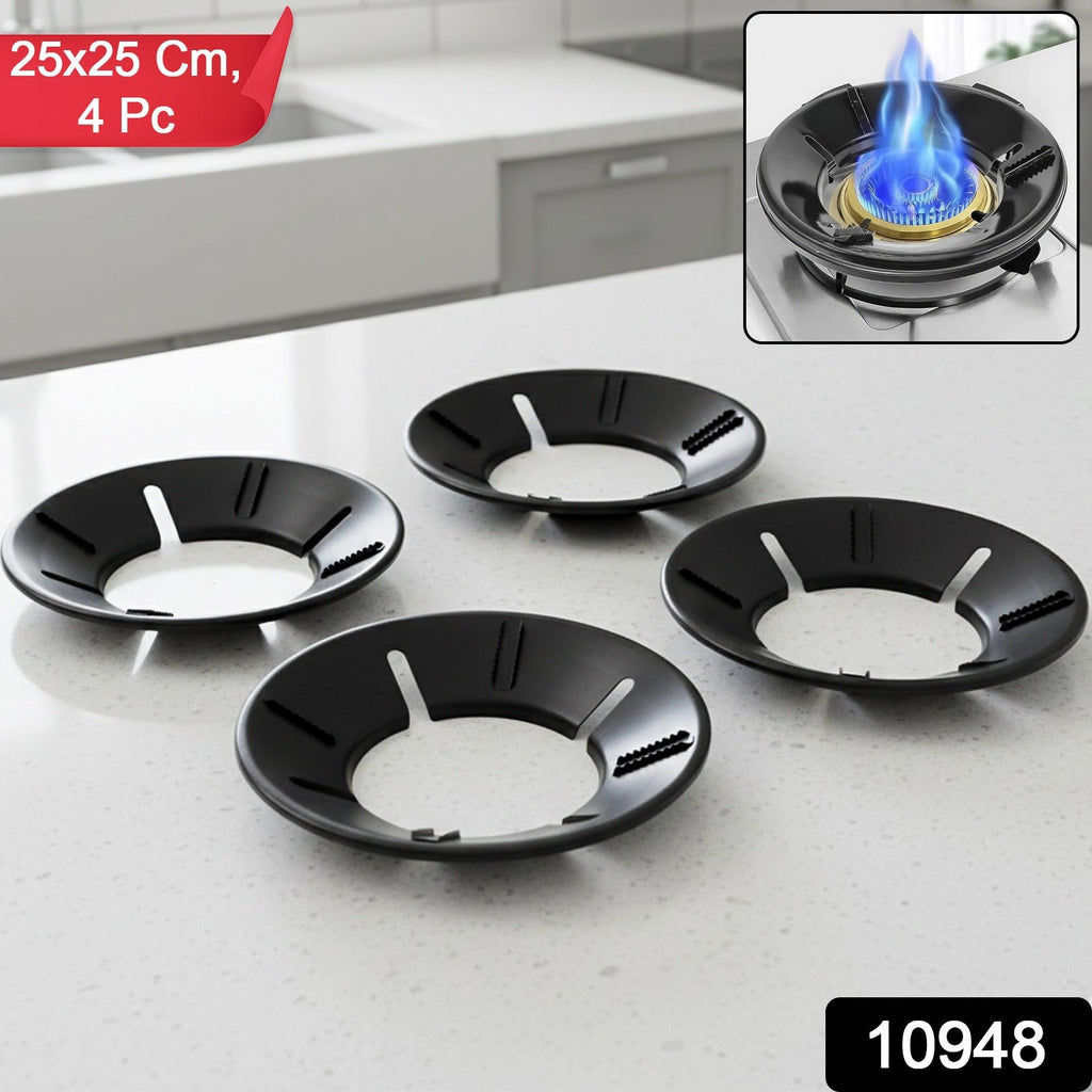 ALVENZA Gas Stove Flame Protector Ring – 4 Pc Set for Efficient Cooking