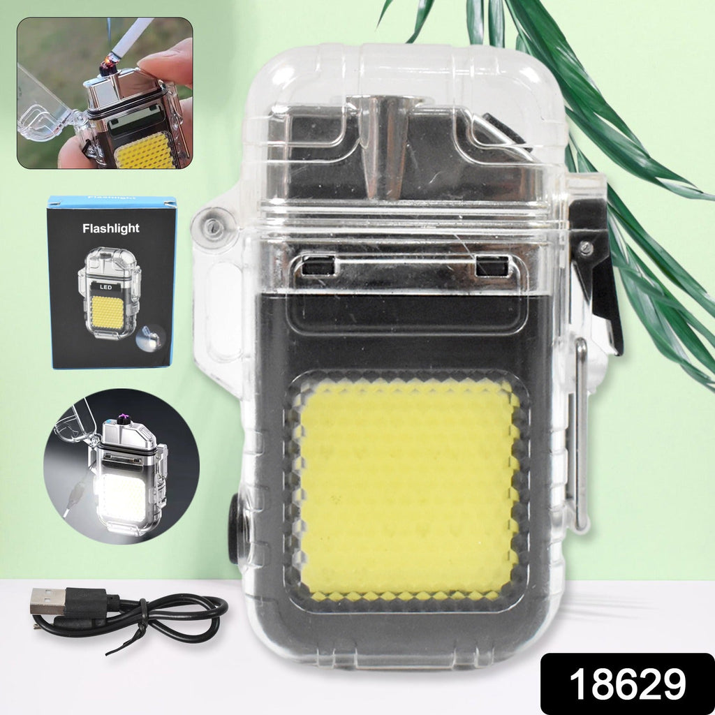 ALVENZA Electric Lighter Flashlight – USB Rechargeable 3-Mode COB | Indo Glow