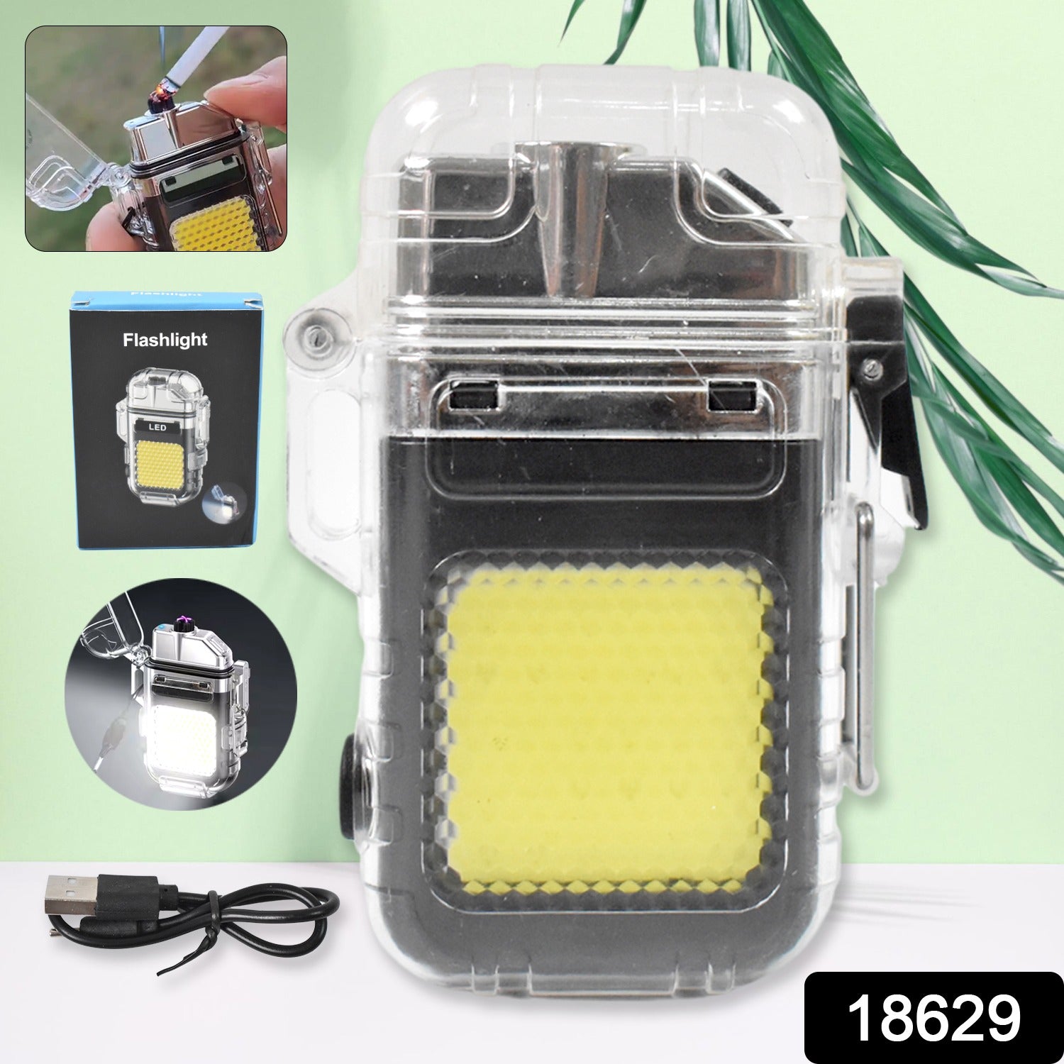 ALVENZA Electric Lighter Flashlight – USB Rechargeable 3-Mode COB | Indo Glow
