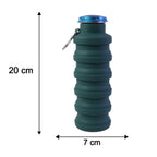 Silicone Foldable Water Bottle Space-Saving Travel & Sports Hydration - Detail View 6