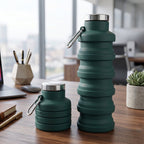 Silicone Foldable Water Bottle Space-Saving Travel & Sports Hydration - Detail View 8