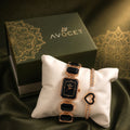 Black Dial Bracelet Strap Women's Analog Watch with Elegant Chronograph Style Design