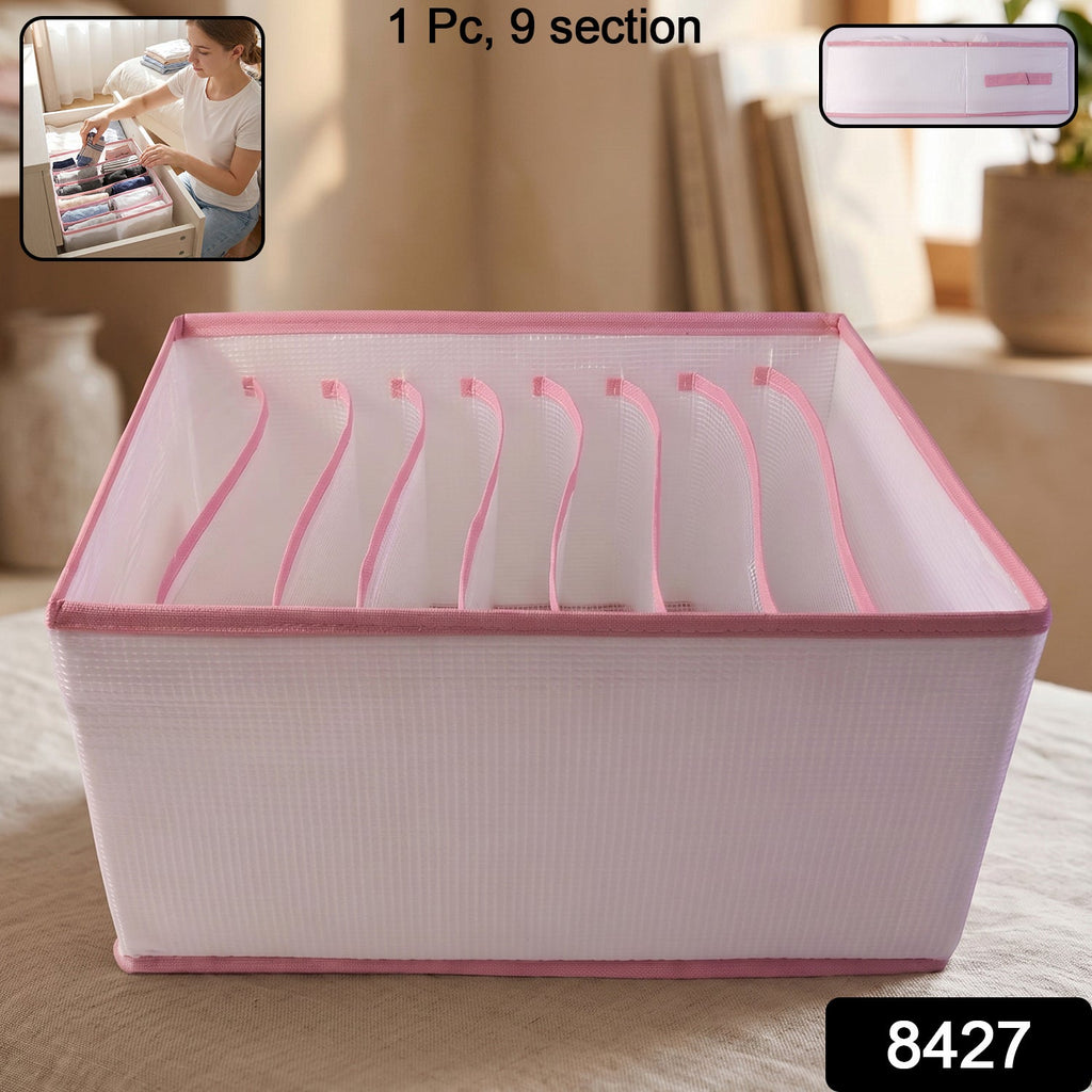 Clothes Storage Organizer Foldable, Space-Saving & Durable Fabric - Side View
