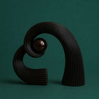 ALVENZA Modern Abstract Spiral Sculpture – Elegant Tabletop Decor for Home & Office