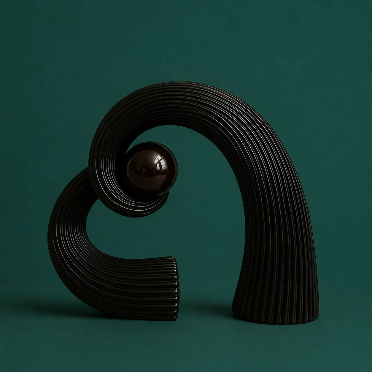 ALVENZA Modern Abstract Spiral Sculpture – Elegant Tabletop Decor for Home & Office