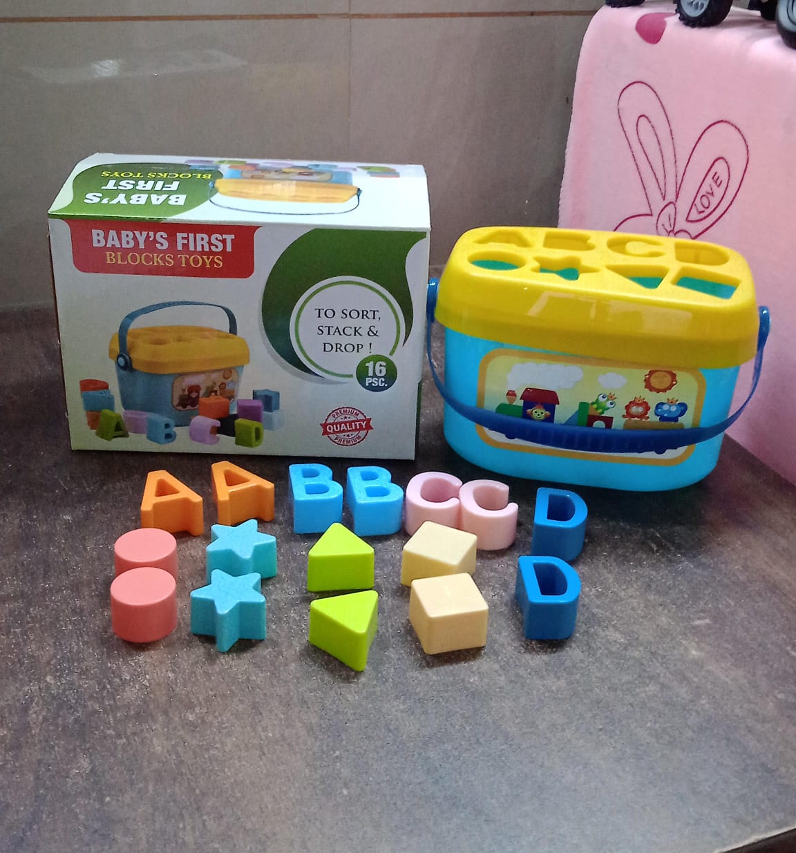 Baby Shape Sorter Toy Geometric Stacking Blocks | Little Learners - Detail View 8