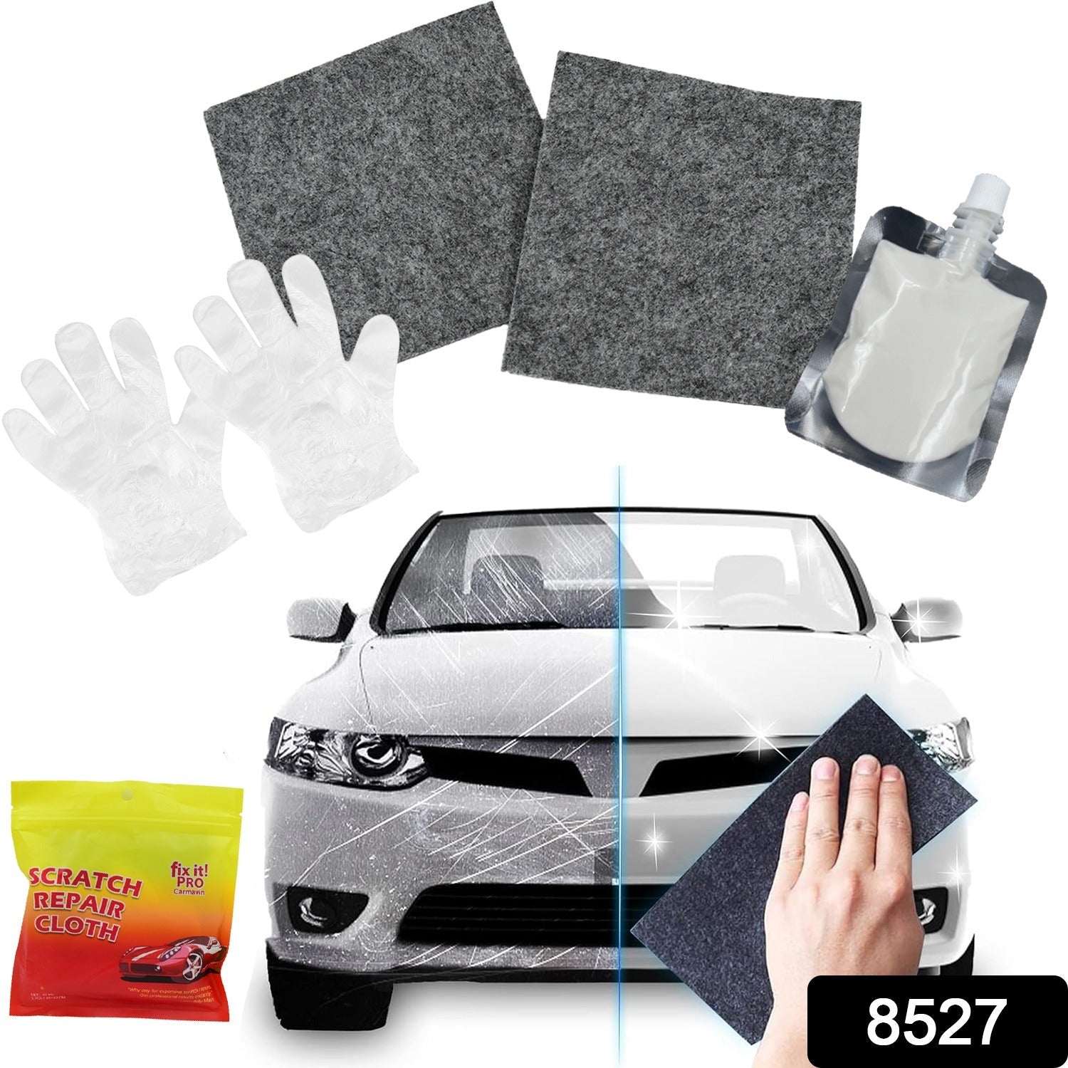 ALVENZA Car Scratch Remover Kit – Nano Magic for Paint Repair | PowerPulse