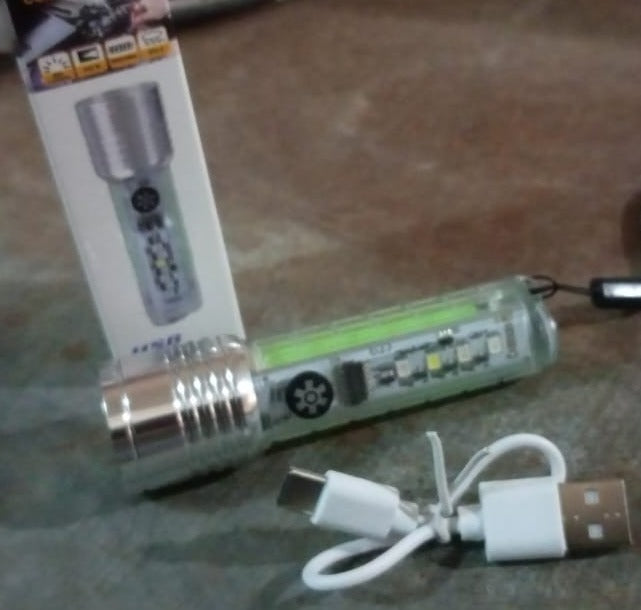 ALVENZA Rechargeable Flashlight – USB Mini LED Torch with Zoom | Poravar