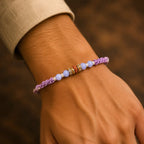 ALVENZA Sparkling Pearl Stone Rakhi with Colorful Thread and Premium Festive Beauty