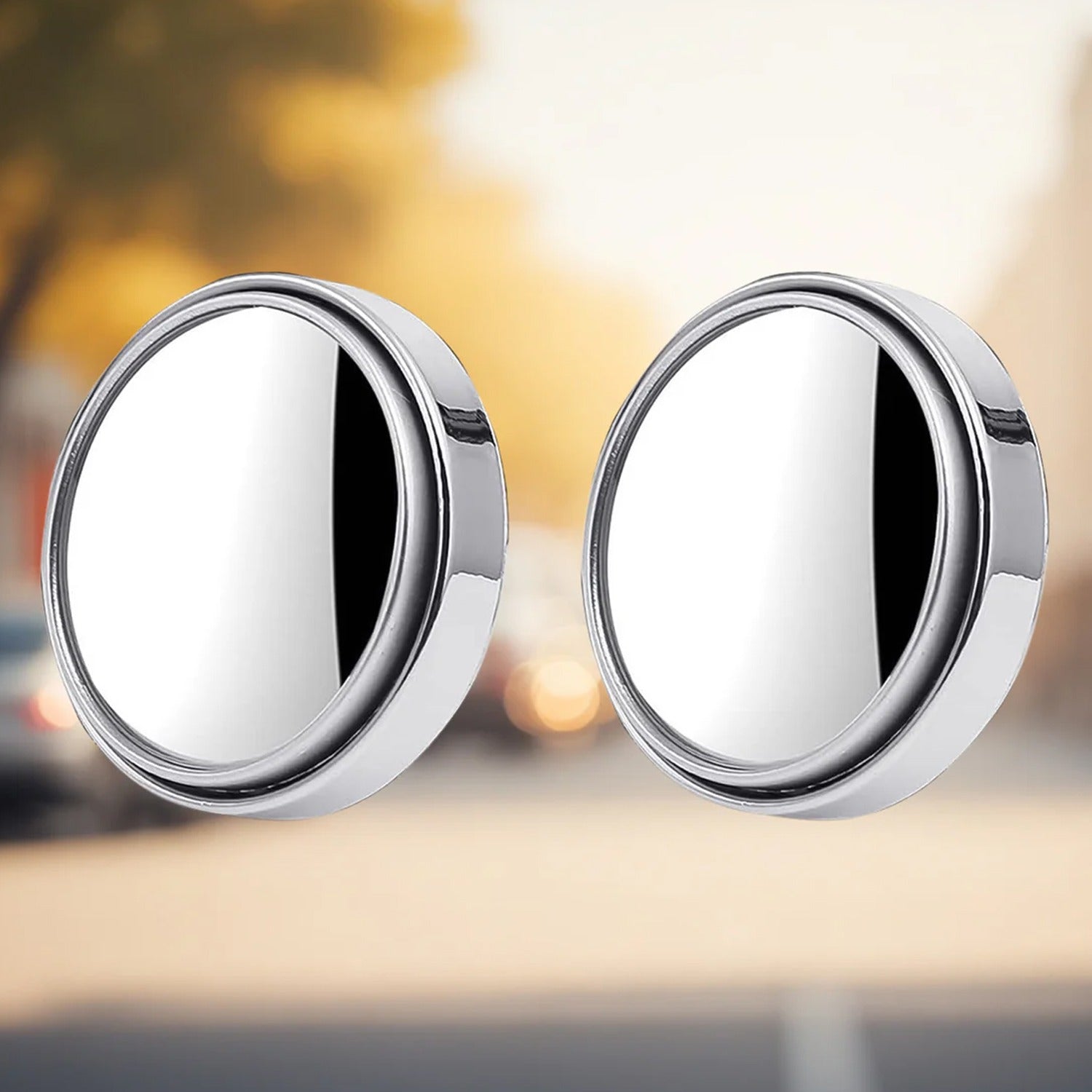 ALVENZA Blind Spot Mirrors for Car – Easy Stick-On Attachment for Safer Driving