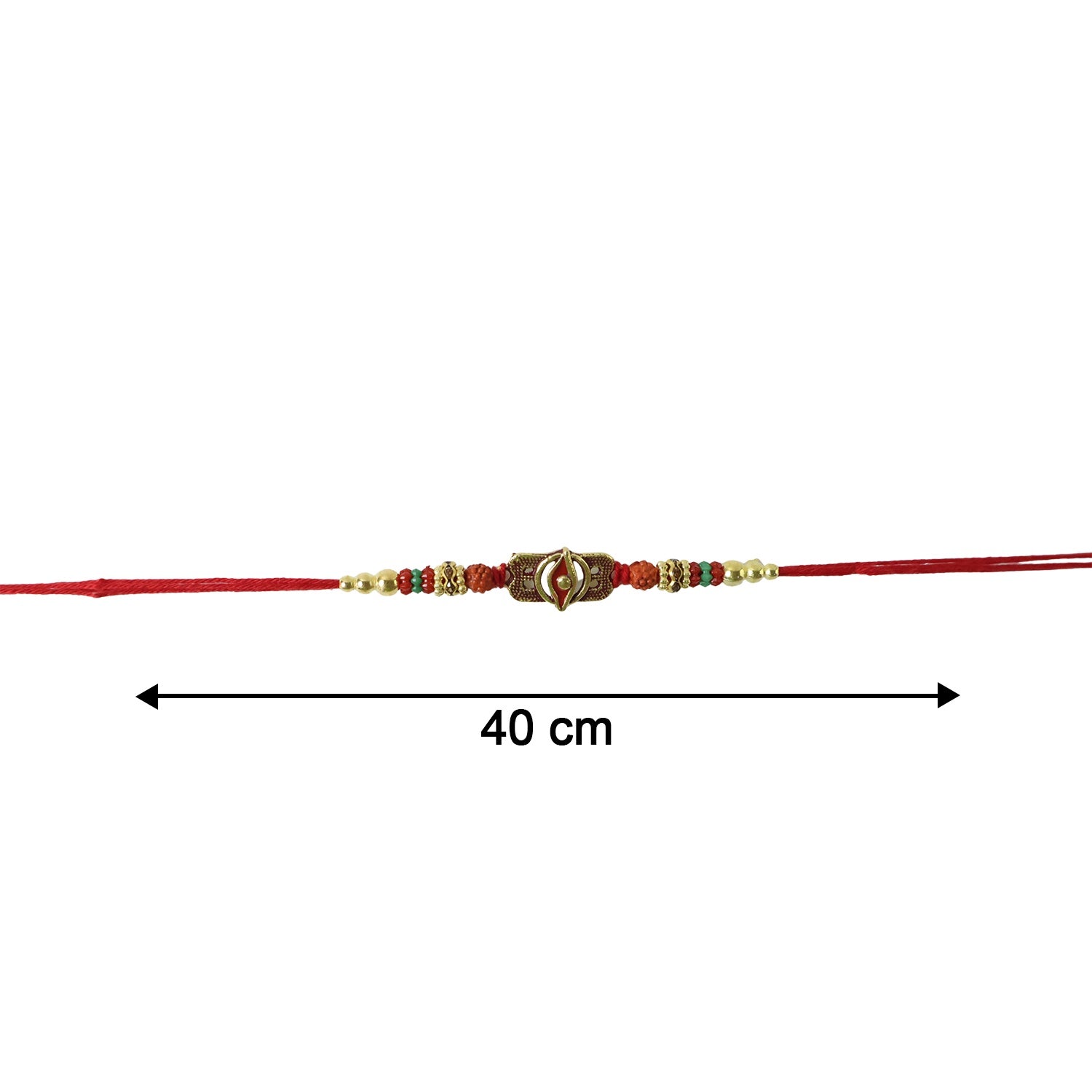ALVENZA Rudraksha Rakhi – Antique Oxidized Design for Brother