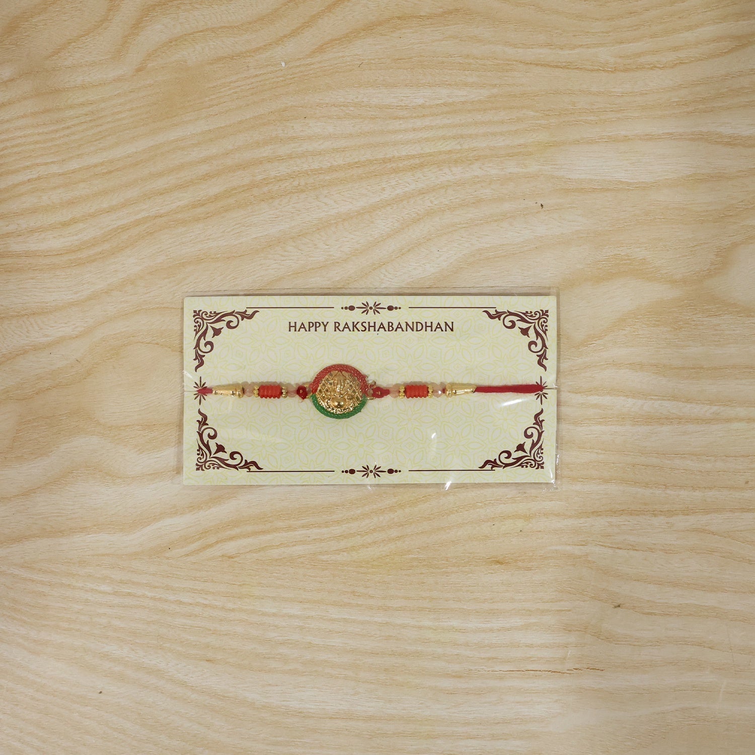 ALVENZA Mini Lord Ganesha Rakhi – Elegant Traditional Festive Accessory