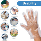 Disposable Plastic Gloves Hygienic & Convenient for Food & Cleaning - Detail View 8