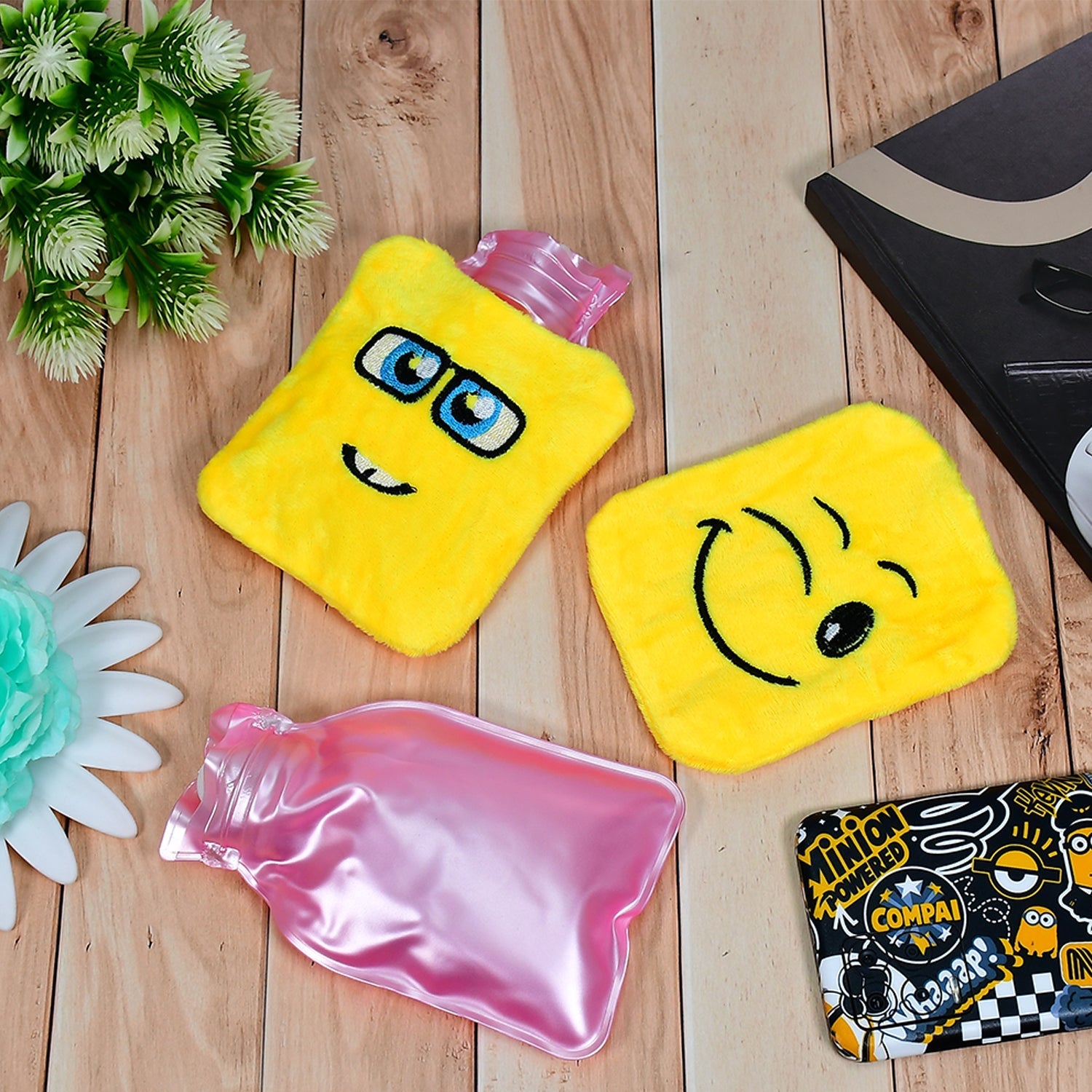 Mini Hot Water Bag Emoji Relief for Pain & Cramps | Velvet Wellness - Side View