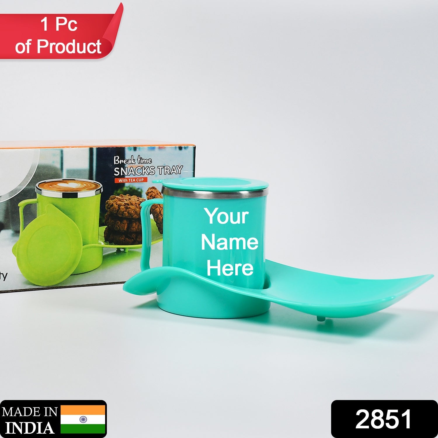Kids Snack Tray with 350ml Steel Cup – Durable & Hygienic